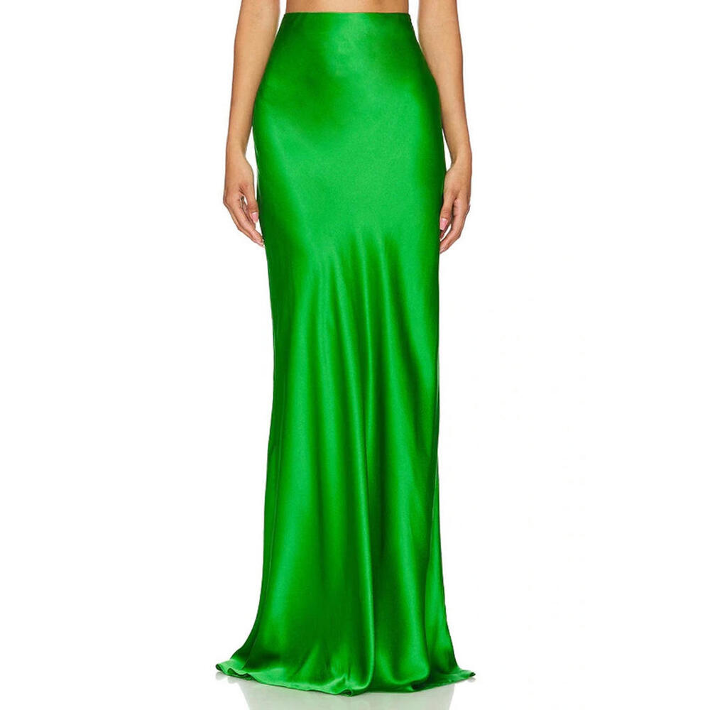 Revolve THE SEI BIAS MAXI SKIRT kelly green silk size 2 NWT $805 msrp